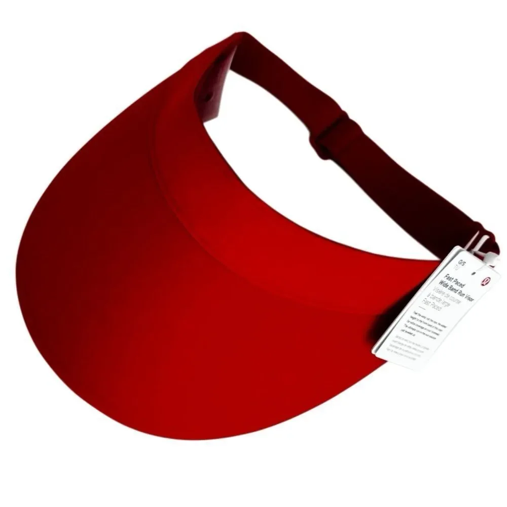 Lululemon Womens Fast Paced Wide Band Running Visor Lulu Red